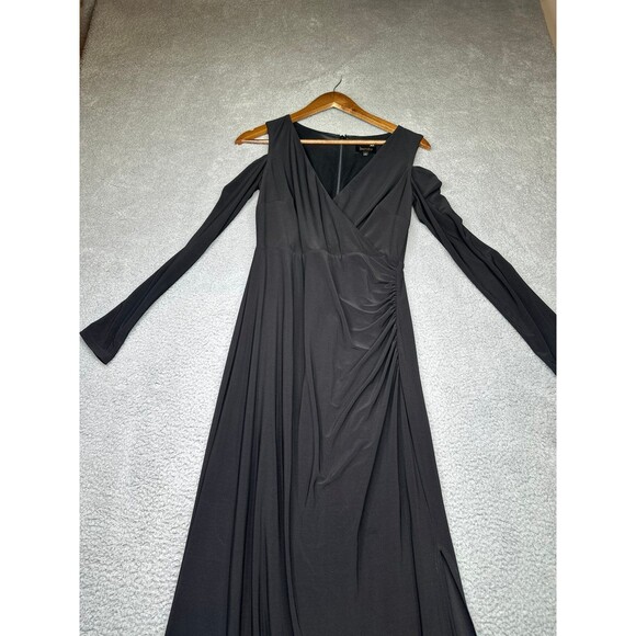 LAUNDRY BY SHELLI SEGAL Cold Shoulder Jersey Gown (Size 4) Black - Picture 2 of 8